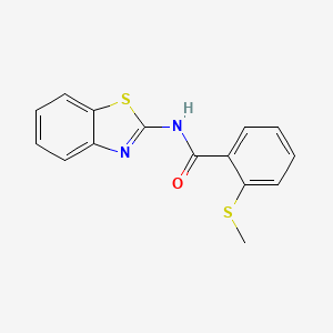 molecular formula C15H12N2OS2 B5000693 N-1,3-benzothiazol-2-yl-2-(methylthio)benzamide 