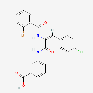 molecular formula C23H16BrClN2O4 B5000749 3-[[(E)-2-[(2-bromobenzoyl)amino]-3-(4-chlorophenyl)prop-2-enoyl]amino]benzoic acid 