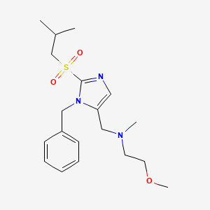 molecular formula C19H29N3O3S B5000865 N-{[1-benzyl-2-(isobutylsulfonyl)-1H-imidazol-5-yl]methyl}-2-methoxy-N-methylethanamine 