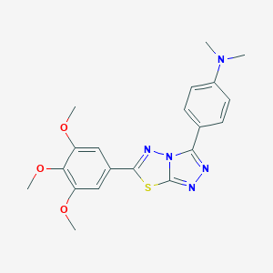 molecular formula C20H21N5O3S B500089 N,N-dimethyl-N-{4-[6-(3,4,5-trimethoxyphenyl)[1,2,4]triazolo[3,4-b][1,3,4]thiadiazol-3-yl]phenyl}amine CAS No. 878431-01-7