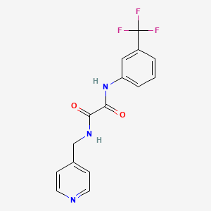 molecular formula C15H12F3N3O2 B5000927 N-(4-pyridinylmethyl)-N'-[3-(trifluoromethyl)phenyl]ethanediamide 