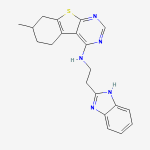 molecular formula C20H21N5S B5000944 N-(2-(1H-benzo[d]imidazol-2-yl)ethyl)-7-methyl-5,6,7,8-tetrahydrobenzo[4,5]thieno[2,3-d]pyrimidin-4-amine 
