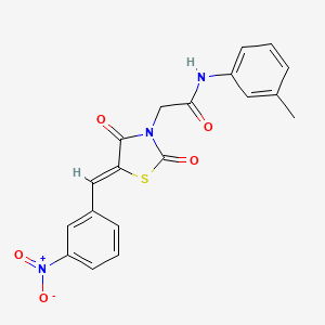 molecular formula C19H15N3O5S B5001139 N-(3-methylphenyl)-2-[(5Z)-5-[(3-nitrophenyl)methylidene]-2,4-dioxo-1,3-thiazolidin-3-yl]acetamide 