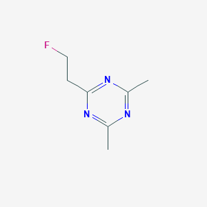 molecular formula C7H10FN3 B050012 2-(2-Fluoroethyl)-4,6-dimethyl-1,3,5-triazine CAS No. 113768-74-4