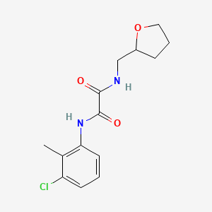 molecular formula C14H17ClN2O3 B5001251 N'-(3-chloro-2-methylphenyl)-N-(oxolan-2-ylmethyl)oxamide 