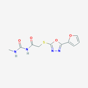 molecular formula C10H10N4O4S B500131 N-({[5-(2-furyl)-1,3,4-oxadiazol-2-yl]sulfanyl}acetyl)-N'-methylurea 