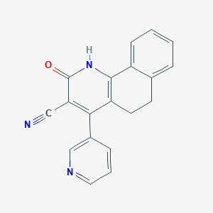 molecular formula C19H13N3O B500137 2-Oxo-4-(3-pyridinyl)-1,2,5,6-tetrahydrobenzo[h]quinoline-3-carbonitrile 