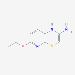 molecular formula C9H11N3OS B050014 6-ethoxy-1H-pyrido[2,3-b][1,4]thiazin-2-amine CAS No. 116966-36-0
