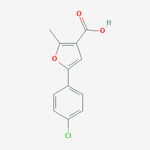 molecular formula C12H9ClO3 B050015 5-(4-chlorophenyl)-2-methyl-3-furoic acid CAS No. 111787-89-4