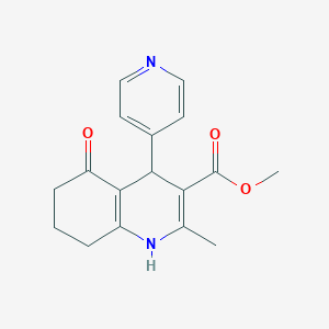 molecular formula C17H18N2O3 B5001505 Methyl 2-methyl-5-oxo-4-(pyridin-4-yl)-1,4,5,6,7,8-hexahydroquinoline-3-carboxylate 