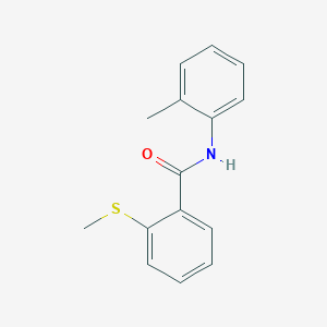 molecular formula C15H15NOS B5001567 N-(2-methylphenyl)-2-(methylthio)benzamide 