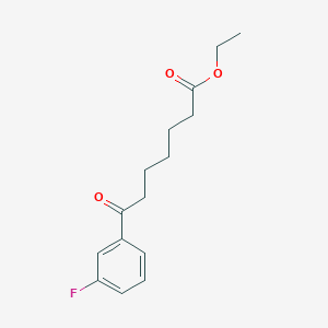 molecular formula C15H19FO3 B050016 Ethyl 7-(3-fluorophenyl)-7-oxoheptanoate CAS No. 122115-57-5