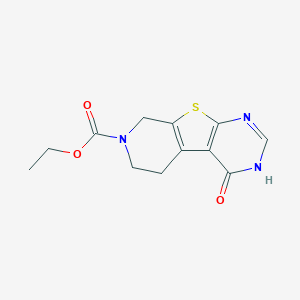 molecular formula C12H13N3O3S B500164 ethyl 3-oxo-8-thia-4,6,11-triazatricyclo[7.4.0.02,7]trideca-1(9),2(7),5-triene-11-carboxylate 