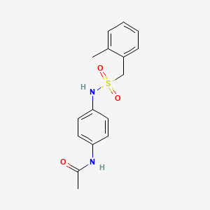molecular formula C16H18N2O3S B5001669 N-(4-{[(2-methylbenzyl)sulfonyl]amino}phenyl)acetamide 