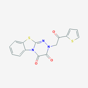 molecular formula C15H9N3O3S2 B500167 2-[2-oxo-2-(2-thienyl)ethyl]-2H-[1,2,4]triazino[3,4-b][1,3]benzothiazole-3,4-dione 