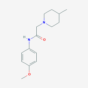 molecular formula C15H22N2O2 B500204 N-(4-methoxyphenyl)-2-(4-methylpiperidin-1-yl)acetamide CAS No. 708281-90-7