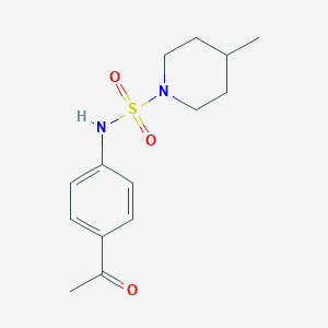 molecular formula C14H20N2O3S B500215 N-(4-acetylphenyl)-4-methylpiperidine-1-sulfonamide CAS No. 942033-89-8