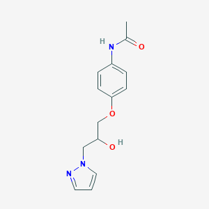 molecular formula C14H17N3O3 B500257 N-{4-[2-hydroxy-3-(1H-pyrazol-1-yl)propoxy]phenyl}acetamide CAS No. 890603-94-8
