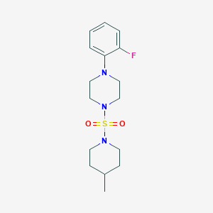 molecular formula C16H24FN3O2S B500258 1-(2-Fluorophenyl)-4-((4-methylpiperidin-1-yl)sulfonyl)piperazine CAS No. 879053-71-1