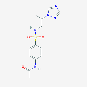 molecular formula C13H17N5O3S B500292 N-(4-(N-(2-(1H-1,2,4-triazol-1-yl)propyl)sulfamoyl)phenyl)acetamide CAS No. 942033-91-2