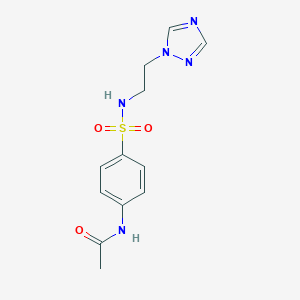 molecular formula C12H15N5O3S B500293 N-(4-(N-(2-(1H-1,2,4-triazol-1-yl)ethyl)sulfamoyl)phenyl)acetamide CAS No. 941904-72-9