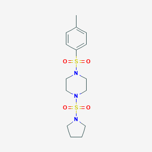 molecular formula C15H23N3O4S2 B500302 1-(Pyrrolidin-1-ylsulfonyl)-4-tosylpiperazine CAS No. 942033-90-1
