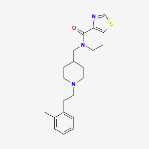 molecular formula C21H29N3OS B5003446 N-ethyl-N-({1-[2-(2-methylphenyl)ethyl]-4-piperidinyl}methyl)-1,3-thiazole-4-carboxamide 