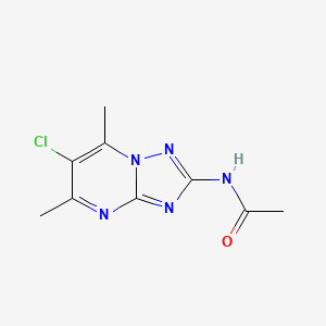 molecular formula C9H10ClN5O B5003489 N-{6-Chloro-5,7-dimethyl-[1,2,4]triazolo[1,5-A]pyrimidin-2-YL}acetamide 