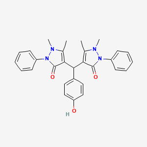 B5003497 4,4'-[(4-hydroxyphenyl)methylene]bis(1,5-dimethyl-2-phenyl-1,2-dihydro-3H-pyrazol-3-one) CAS No. 5326-67-0