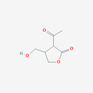 molecular formula C7H10O4 B050035 3-Acetyl-4-(hydroxymethyl)oxolan-2-one CAS No. 119502-23-7