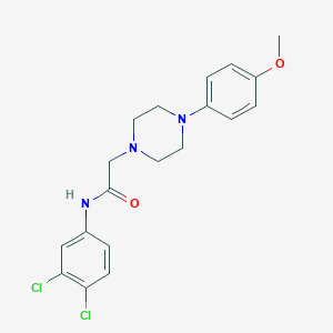 molecular formula C19H21Cl2N3O2 B500350 N-(3,4-dichlorophenyl)-2-[4-(4-methoxyphenyl)piperazin-1-yl]acetamide CAS No. 890600-63-2