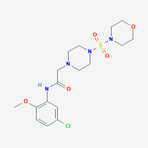 molecular formula C17H25ClN4O5S B500351 N-(5-chloro-2-methoxyphenyl)-2-(4-morpholin-4-ylsulfonylpiperazin-1-yl)acetamide CAS No. 878723-26-3
