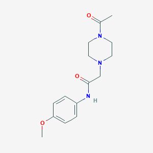 molecular formula C15H21N3O3 B500384 2-(4-acetylpiperazin-1-yl)-N-(4-methoxyphenyl)acetamide CAS No. 915935-57-8