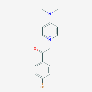 molecular formula C15H16BrN2O+ B500406 N-(1-[2-(4-bromophenyl)-2-oxoethyl]-4(1H)-pyridinylidene)-N-methylmethanaminium 