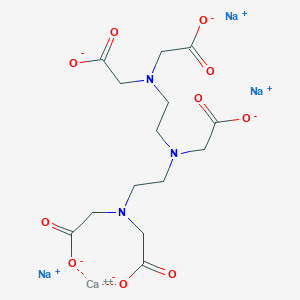 molecular formula C14H18CaN3O10.3Na<br>C14H18CaN3Na3O10 B050042 Pentetate calcium trisodium CAS No. 12111-24-9