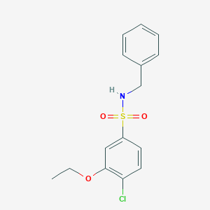 molecular formula C15H16ClNO3S B500440 N-benzyl-4-chloro-3-ethoxybenzenesulfonamide CAS No. 718600-93-2