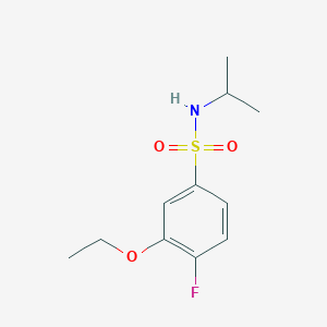 molecular formula C11H16FNO3S B500446 3-ethoxy-4-fluoro-N-isopropylbenzenesulfonamide CAS No. 873588-84-2