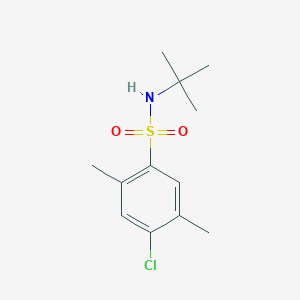 molecular formula C12H18ClNO2S B500448 N-tert-butyl-4-chloro-2,5-dimethylbenzenesulfonamide 