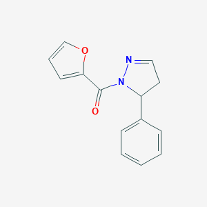 molecular formula C14H12N2O2 B050046 1-(2-Furylcarbonyl)-5-phenyl-2-pyrazoline CAS No. 121306-84-1
