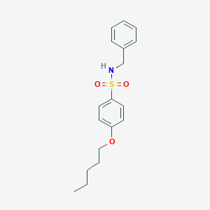 molecular formula C18H23NO3S B500479 N-benzyl-4-(pentyloxy)benzenesulfonamide 