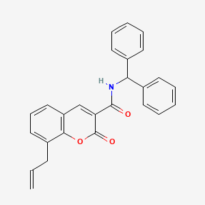 molecular formula C26H21NO3 B5004796 N-benzhydryl-2-oxo-8-prop-2-enylchromene-3-carboxamide 