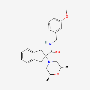 2-[(2R*,6S*)-2,6-dimethyl-4-morpholinyl]-N-(3-methoxybenzyl)-2-indanecarboxamide