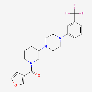 molecular formula C21H24F3N3O2 B5005098 Furan-3-yl-[3-[4-[3-(trifluoromethyl)phenyl]piperazin-1-yl]piperidin-1-yl]methanone 