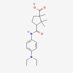 B5005151 3-({[4-(diethylamino)phenyl]amino}carbonyl)-1,2,2-trimethylcyclopentanecarboxylic acid CAS No. 5976-56-7