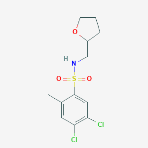 molecular formula C12H15Cl2NO3S B500579 [(4,5-Dichloro-2-methylphenyl)sulfonyl](oxolan-2-ylmethyl)amine CAS No. 898647-50-2