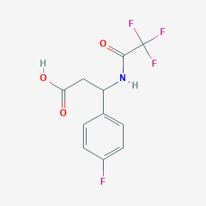 molecular formula C11H9F4NO3 B050066 3-(4-fluorophenyl)-3-[(2,2,2-trifluoroacetyl)amino]propanoic Acid CAS No. 117291-16-4