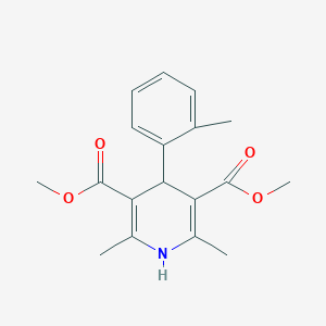 molecular formula C18H21NO4 B500676 Dimethyl 2,6-dimethyl-4-(o-tolyl)-1,4-dihydropyridine-3,5-dicarboxylate CAS No. 73257-44-0