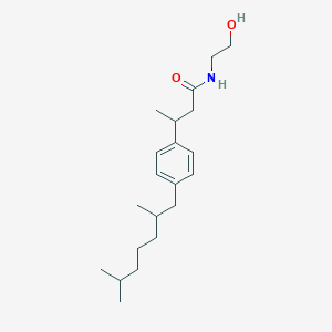 molecular formula C21H35NO2 B050068 3-[4-(2,6-dimethylheptyl)phenyl]-N-(2-hydroxyethyl)butanamide CAS No. 121808-24-0