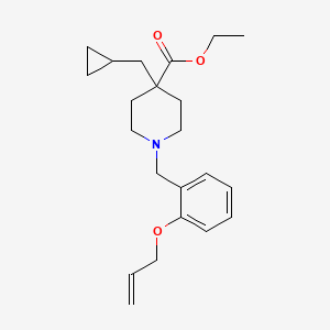 molecular formula C22H31NO3 B5007076 ethyl 1-[2-(allyloxy)benzyl]-4-(cyclopropylmethyl)-4-piperidinecarboxylate 