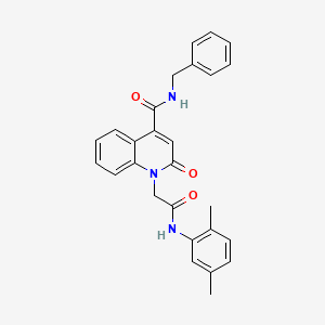 molecular formula C27H25N3O3 B5007187 N-BENZYL-1-{[(2,5-DIMETHYLPHENYL)CARBAMOYL]METHYL}-2-OXO-1,2-DIHYDROQUINOLINE-4-CARBOXAMIDE 